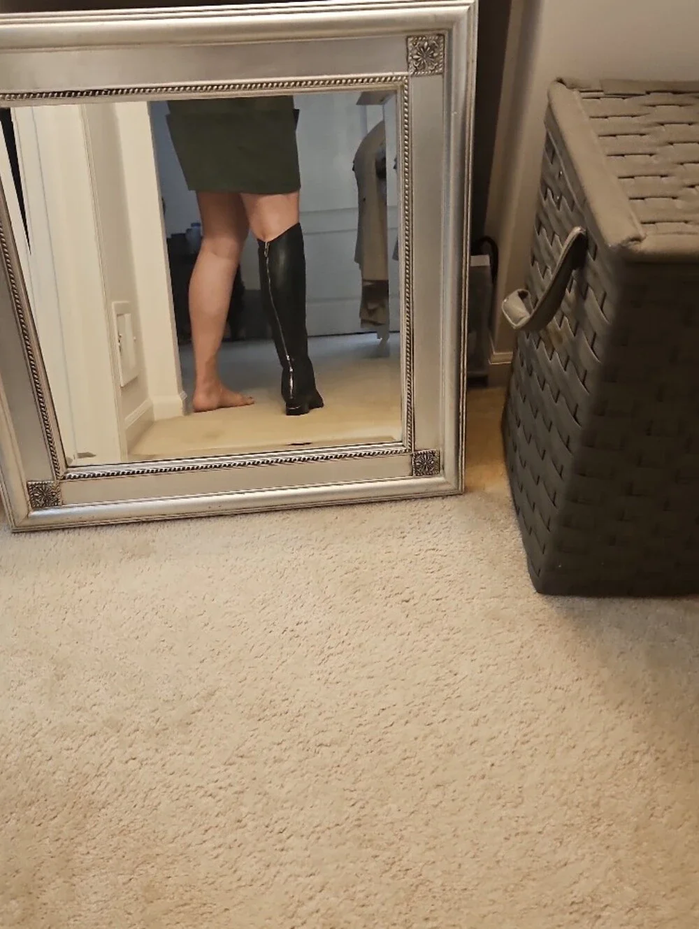Alexander Wang Black Over-the-Knee Leather Boots Iconic Wedge Heel. Incredible!